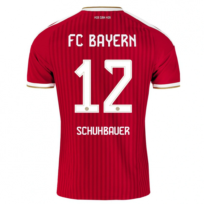 Danxen Hombre Camiseta Maximilian Schuhbauer #12 Rojo Blanco Azul 1ª Equipación 2026/27 La Camisa México