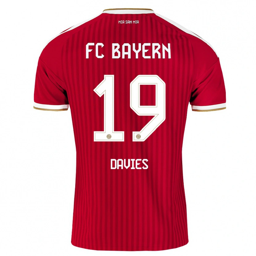 Danxen Hombre Camiseta Alphonso Davies #19 Rojo Blanco Azul 1ª Equipación 2026/27 La Camisa México