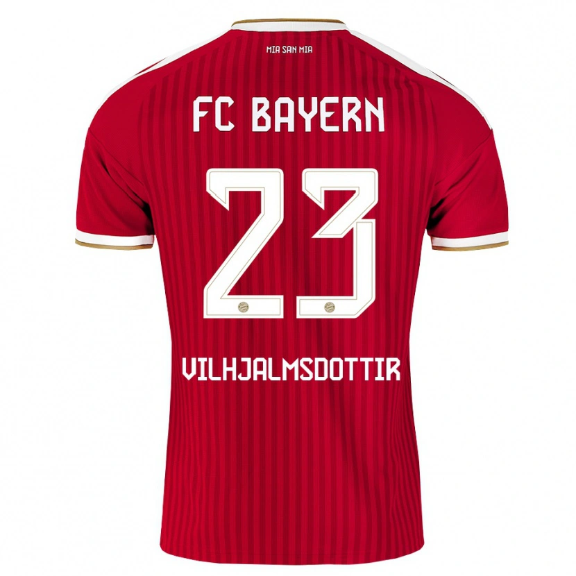 Danxen Hombre Camiseta Karolina Lea Vilhjalmsdottir #23 Rojo Blanco Azul 1ª Equipación 2026/27 La Camisa México