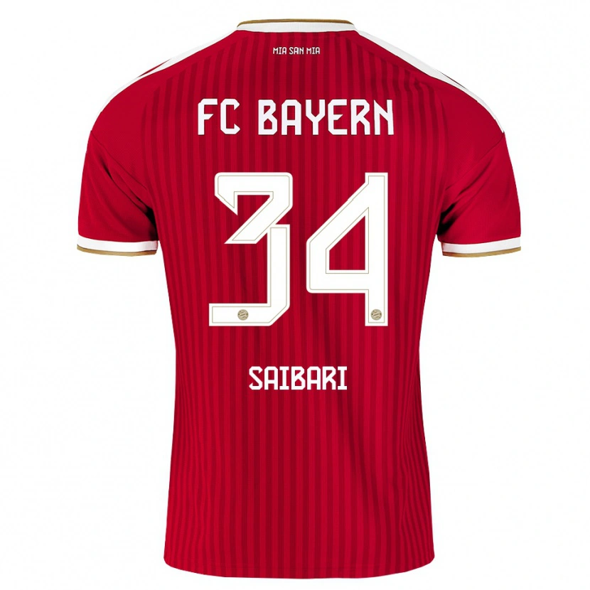 Danxen Hombre Camiseta Ismael Saibari #34 Rojo Blanco Azul 1ª Equipación 2026/27 La Camisa México