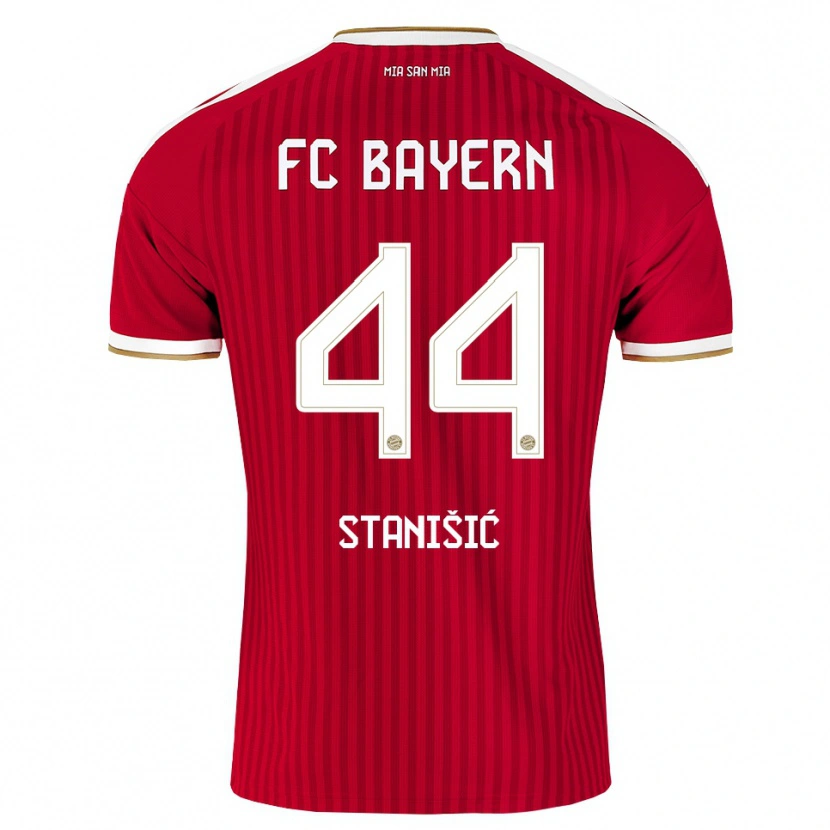 Danxen Hombre Camiseta Josip Stanisic #44 Rojo Blanco Azul 1ª Equipación 2026/27 La Camisa México
