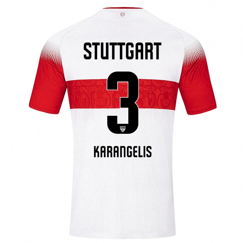 Danxen Hombre Camiseta Konstantinos Karangelis #3 Blanco Rojo Amarillo 1ª Equipación 2026/27 La Camisa México