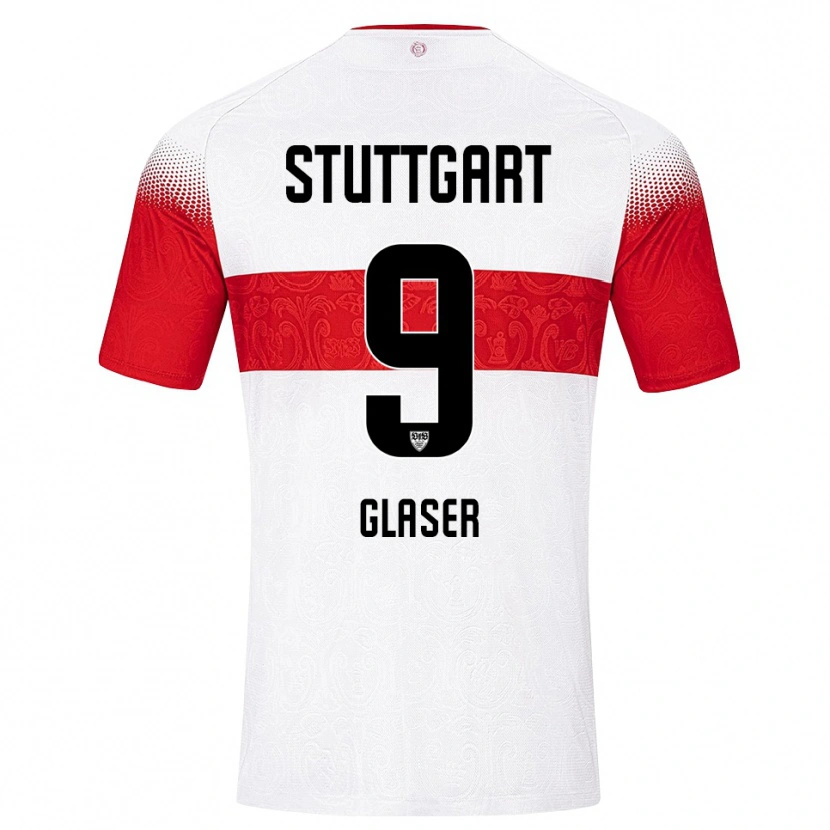 Danxen Hombre Camiseta Julia Glaser #9 Blanco Rojo Amarillo 1ª Equipación 2026/27 La Camisa México