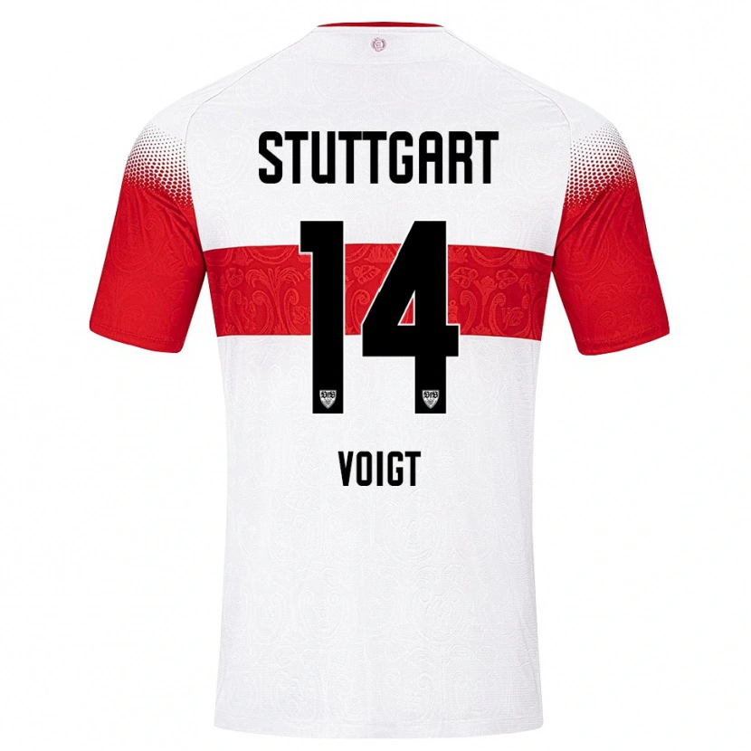 Danxen Hombre Camiseta Max Voigt #14 Blanco Rojo Amarillo 1ª Equipación 2026/27 La Camisa México