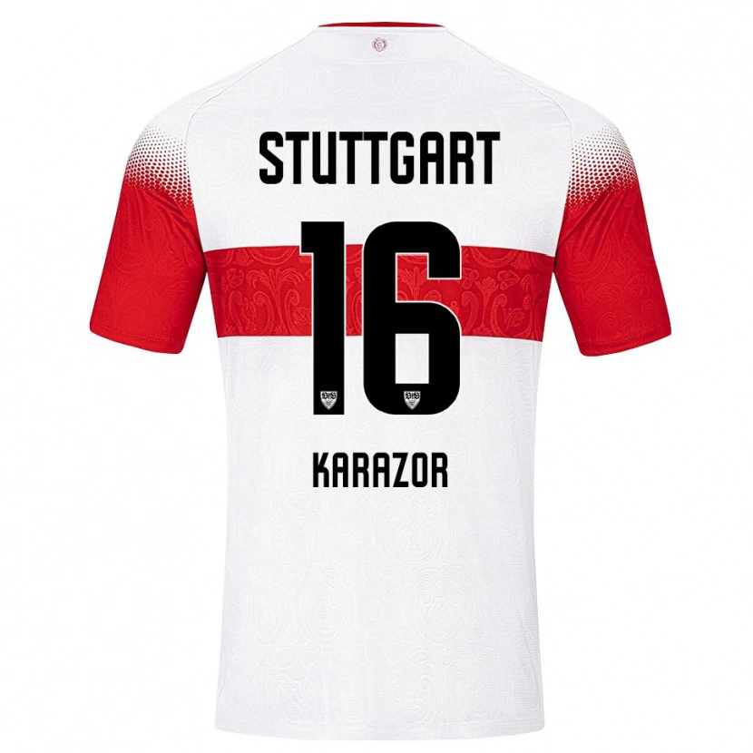Danxen Hombre Camiseta Atakan Karazor #16 Blanco Rojo Amarillo 1ª Equipación 2026/27 La Camisa México
