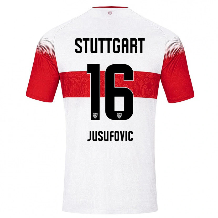 Danxen Hombre Camiseta Farah Jusufović #16 Blanco Rojo Amarillo 1ª Equipación 2026/27 La Camisa México