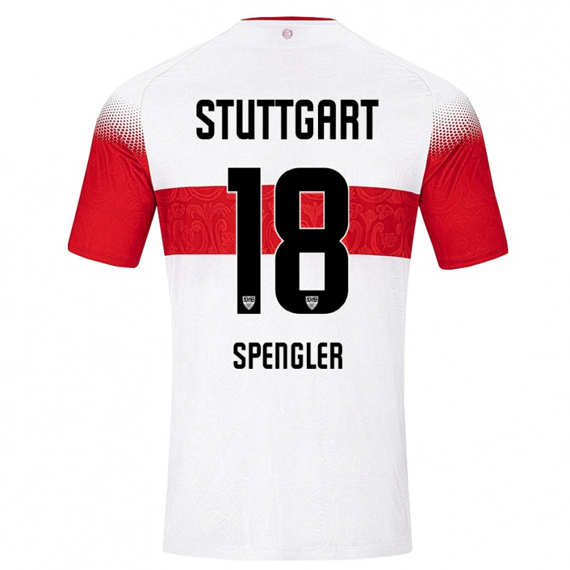Danxen Hombre Camiseta Jana Spengler #18 Blanco Rojo Amarillo 1ª Equipación 2026/27 La Camisa México