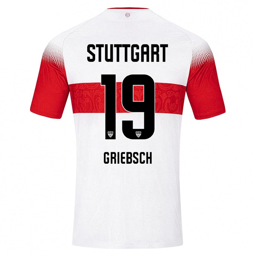 Danxen Hombre Camiseta Lukas Griebsch #19 Blanco Rojo Amarillo 1ª Equipación 2026/27 La Camisa México
