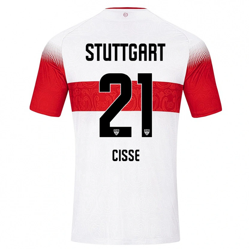 Danxen Hombre Camiseta Moussa Cissé #21 Blanco Rojo Amarillo 1ª Equipación 2026/27 La Camisa México
