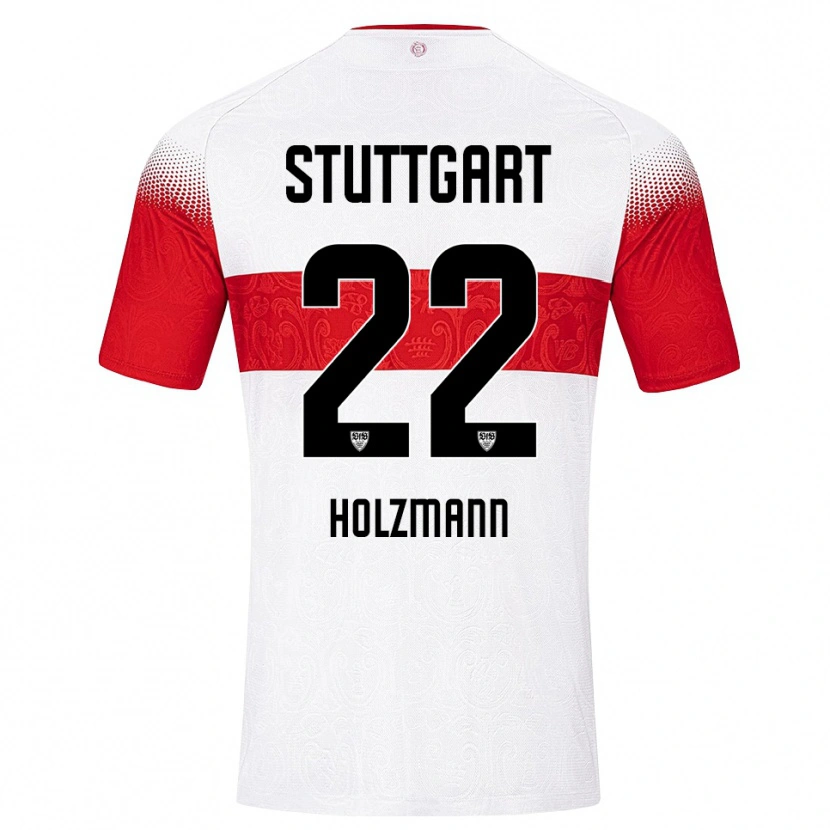 Danxen Hombre Camiseta Lucas Holzmann #22 Blanco Rojo Amarillo 1ª Equipación 2026/27 La Camisa México