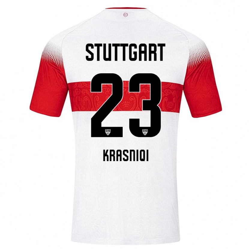 Danxen Hombre Camiseta Elton Krasniqi #23 Blanco Rojo Amarillo 1ª Equipación 2026/27 La Camisa México