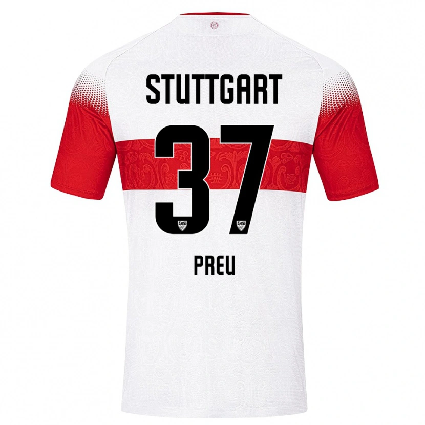 Danxen Hombre Camiseta David Preu #37 Blanco Rojo Amarillo 1ª Equipación 2026/27 La Camisa México