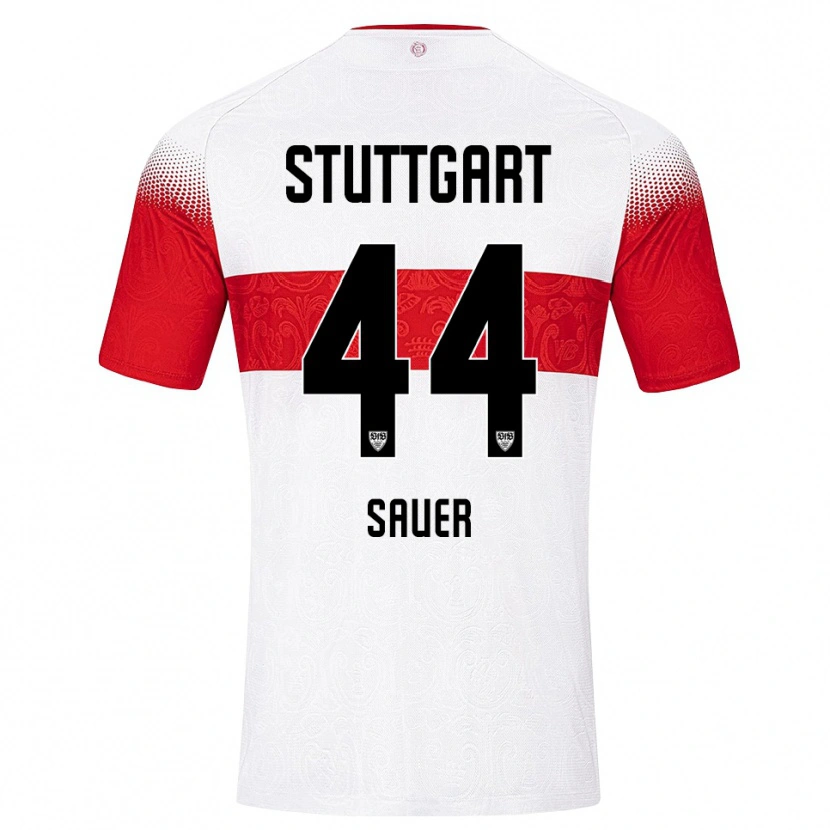 Danxen Hombre Camiseta Leo Sauer #44 Blanco Rojo Amarillo 1ª Equipación 2026/27 La Camisa México