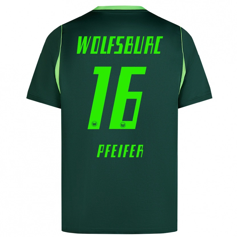 Danxen Hombre Camiseta Leo Pfeifer #16 Verde Oscuro Blanco 1ª Equipación 2026/27 La Camisa México