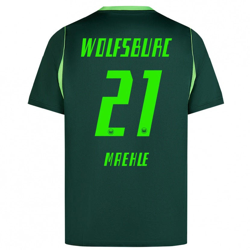 Danxen Hombre Camiseta Joakim Maehle #21 Verde Oscuro Blanco 1ª Equipación 2026/27 La Camisa México