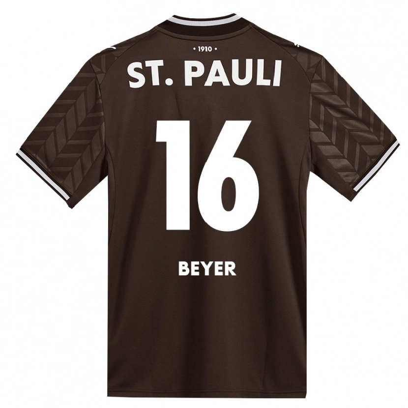 Danxen Hombre Camiseta Lasse Beyer #16 Café Blanco 1ª Equipación 2026/27 La Camisa México