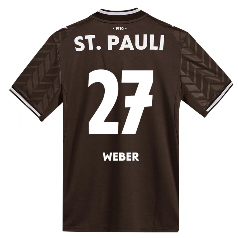 Danxen Hombre Camiseta Hugo Weber #27 Café Blanco 1ª Equipación 2026/27 La Camisa México