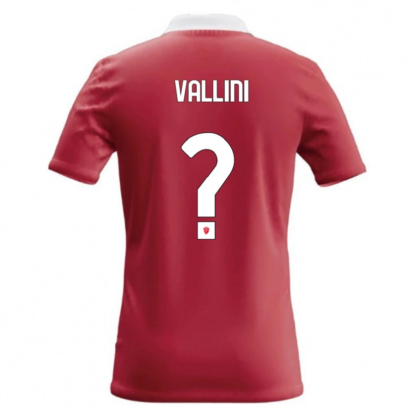Danxen Hombre Camiseta Andrea Vallini #0 Rojo Blanco 1ª Equipación 2026/27 La Camisa México