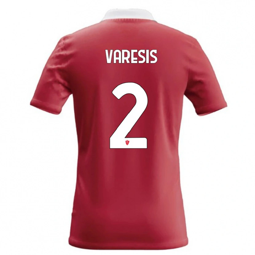 Danxen Hombre Camiseta Konstantinos Varesis #2 Rojo Blanco 1ª Equipación 2026/27 La Camisa México