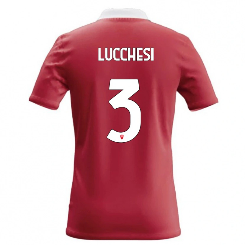 Danxen Hombre Camiseta Lorenzo Lucchesi #3 Rojo Blanco 1ª Equipación 2026/27 La Camisa México