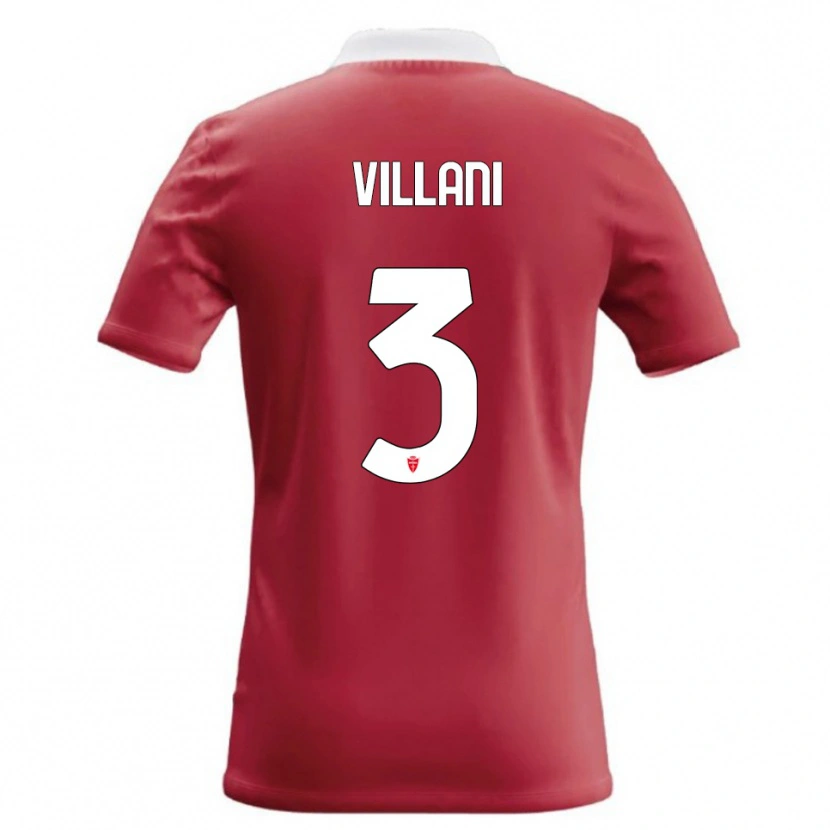 Danxen Hombre Camiseta Matteo Villani #3 Rojo Blanco 1ª Equipación 2026/27 La Camisa México