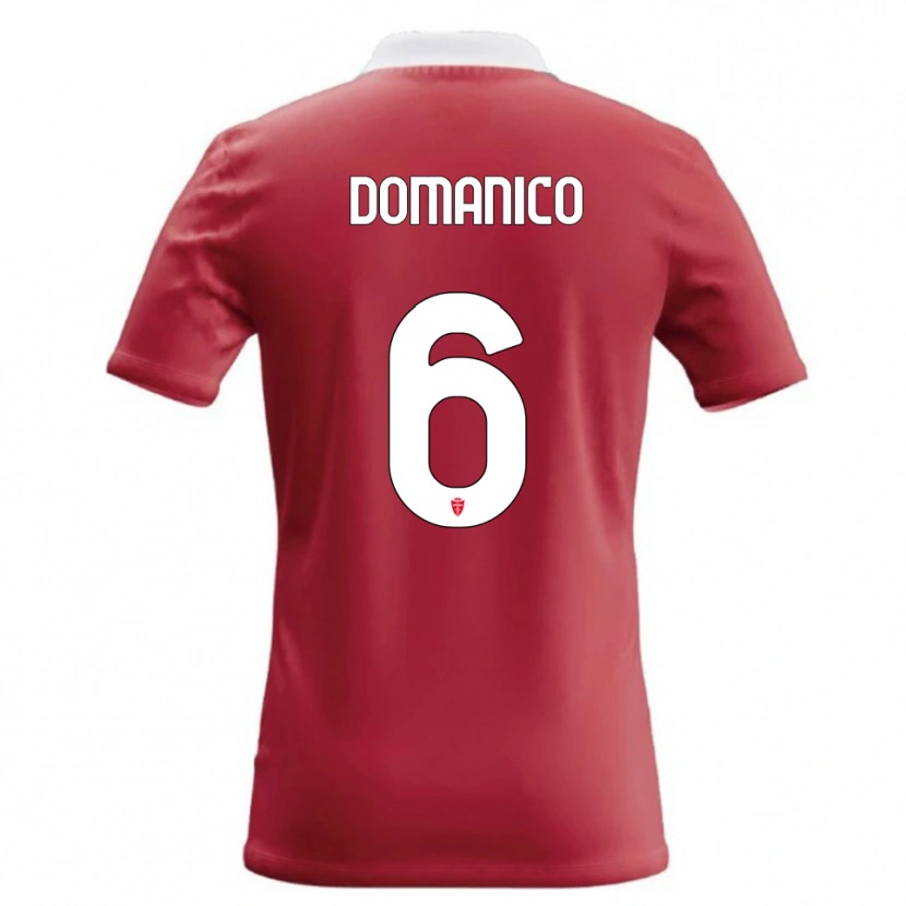 Danxen Hombre Camiseta Saverio Domanico #6 Rojo Blanco 1ª Equipación 2026/27 La Camisa México