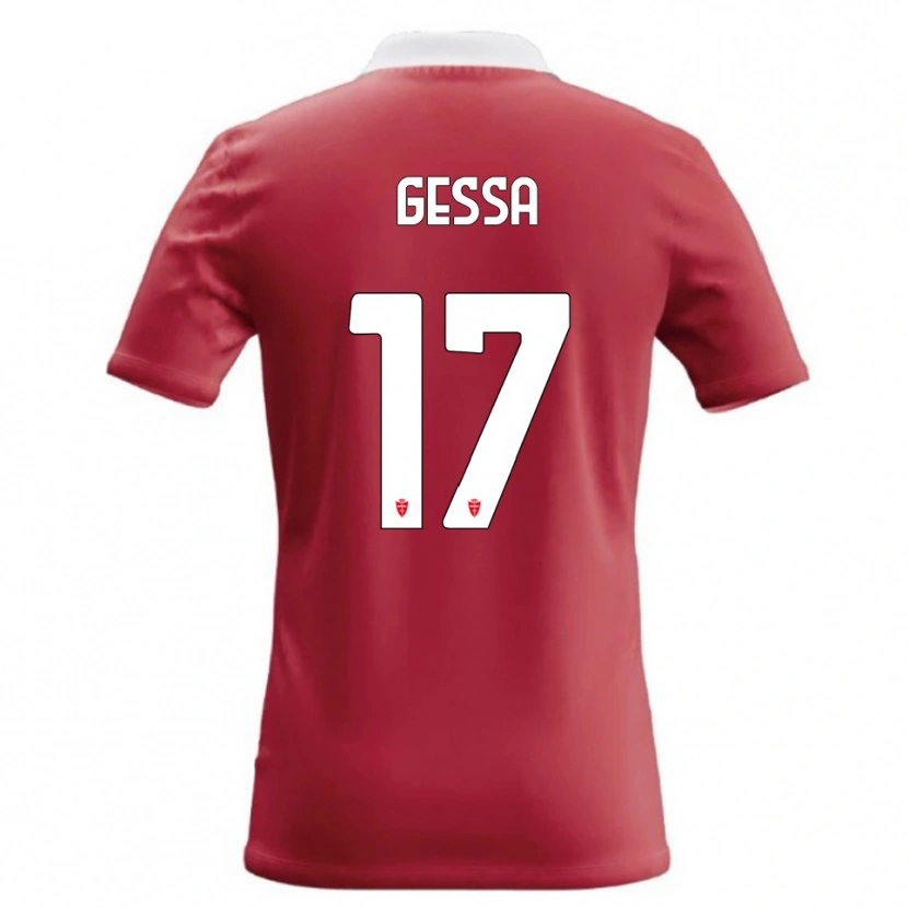Danxen Hombre Camiseta Francesco Gessa #17 Rojo Blanco 1ª Equipación 2026/27 La Camisa México