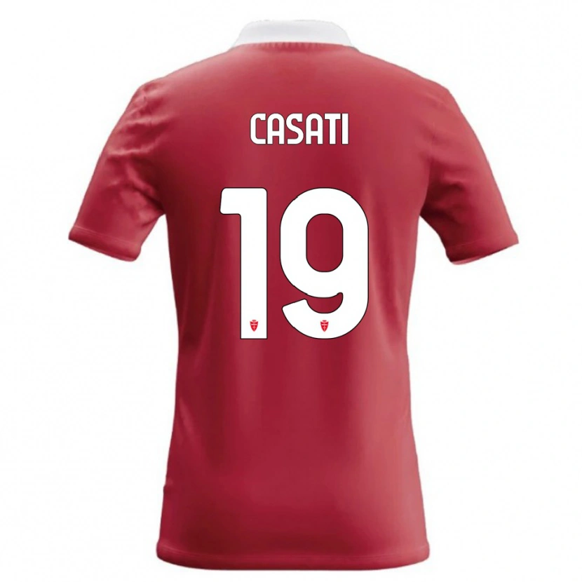 Danxen Hombre Camiseta Leonardo Casati #19 Rojo Blanco 1ª Equipación 2026/27 La Camisa México