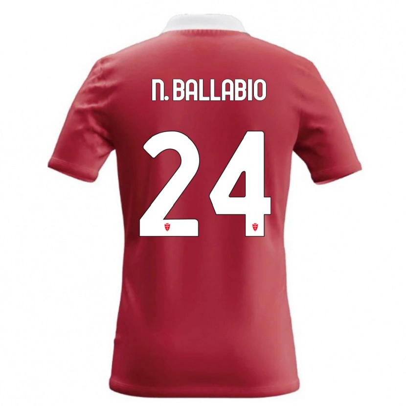 Danxen Hombre Camiseta Nicolò Ballabio #24 Rojo Blanco 1ª Equipación 2026/27 La Camisa México