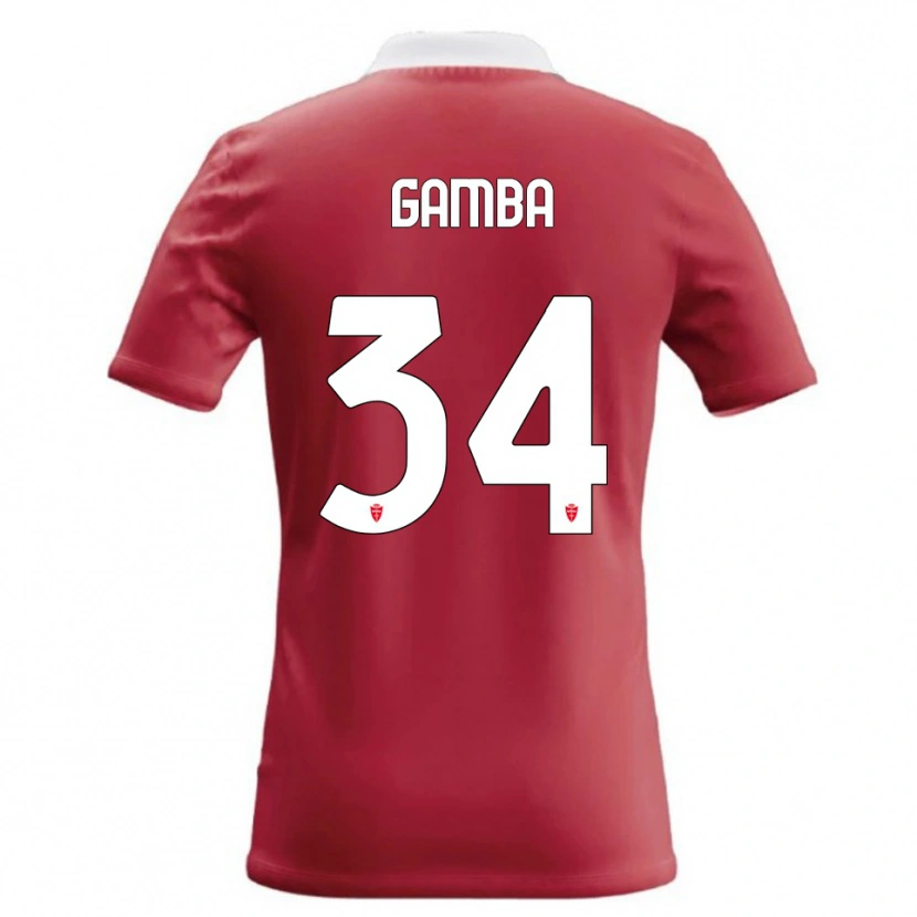 Danxen Hombre Camiseta Alberto Gamba #34 Rojo Blanco 1ª Equipación 2026/27 La Camisa México