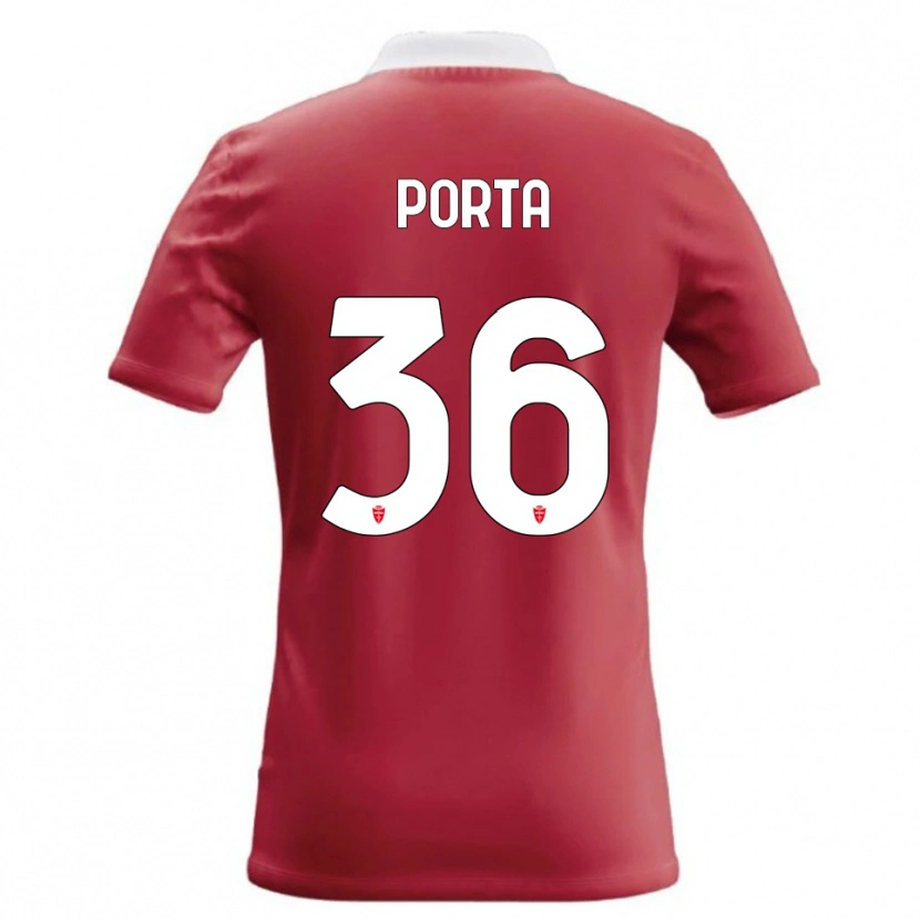 Danxen Hombre Camiseta Matteo Porta #36 Rojo Blanco 1ª Equipación 2026/27 La Camisa México
