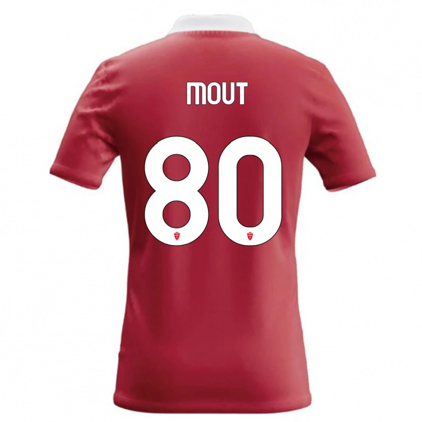Danxen Hombre Camiseta Mathis Mout #80 Rojo Blanco 1ª Equipación 2026/27 La Camisa México