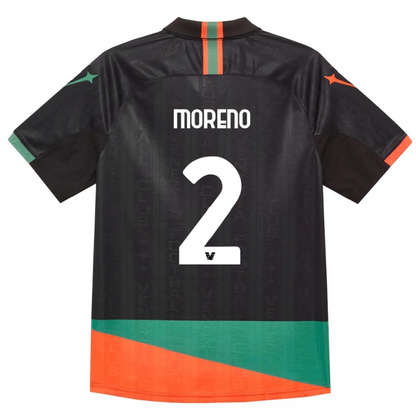 Danxen Hombre Camiseta Matías Moreno #2 Negro Naranja Verde 1ª Equipación 2026/27 La Camisa México