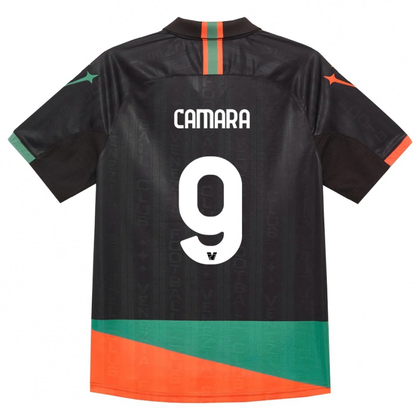 Danxen Hombre Camiseta Bakary Camara #9 Negro Naranja Verde 1ª Equipación 2026/27 La Camisa México