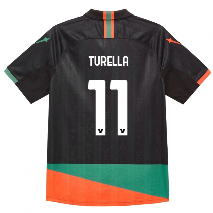 Danxen Hombre Camiseta Mattia Turella #11 Negro Naranja Verde 1ª Equipación 2026/27 La Camisa México