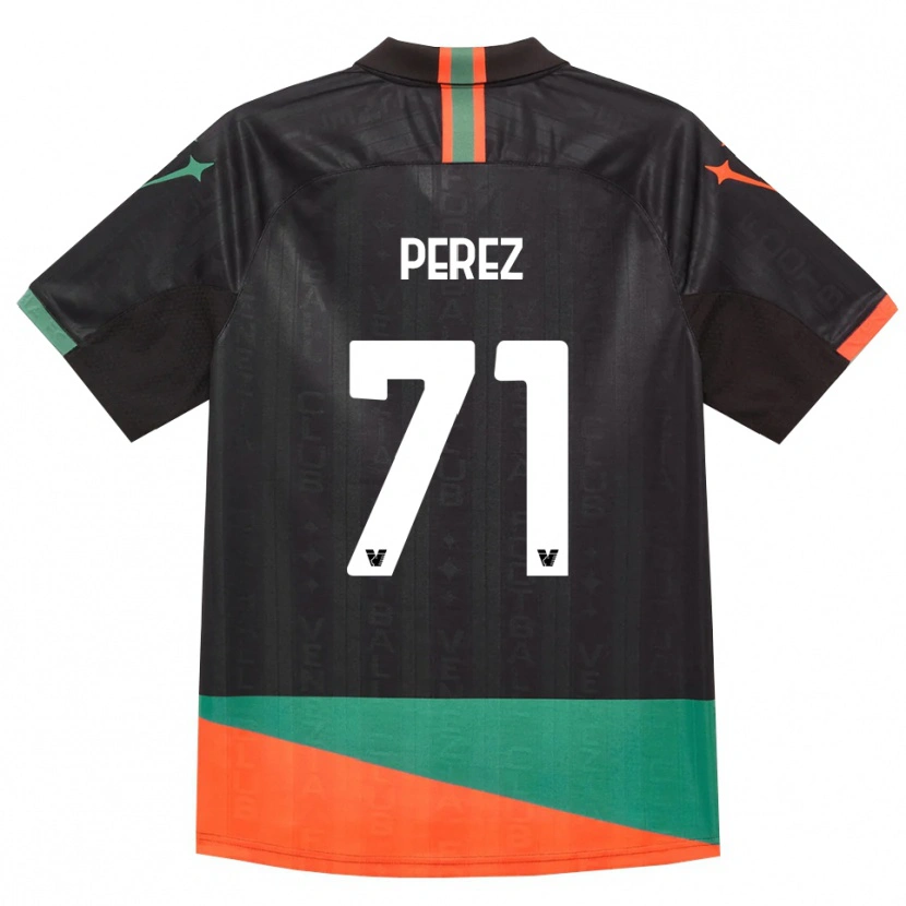 Danxen Hombre Camiseta Kike Pérez #71 Negro Naranja Verde 1ª Equipación 2026/27 La Camisa México