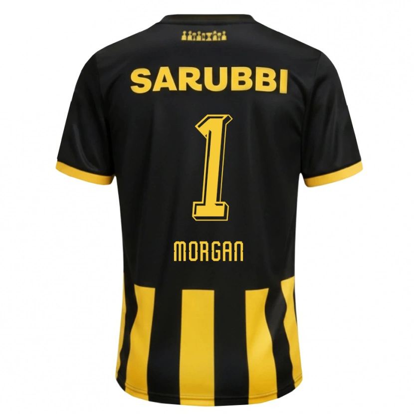 Danxen Hombre Camiseta Kevin Morgan #1 Negro Amarillo 1ª Equipación 2026/27 La Camisa México