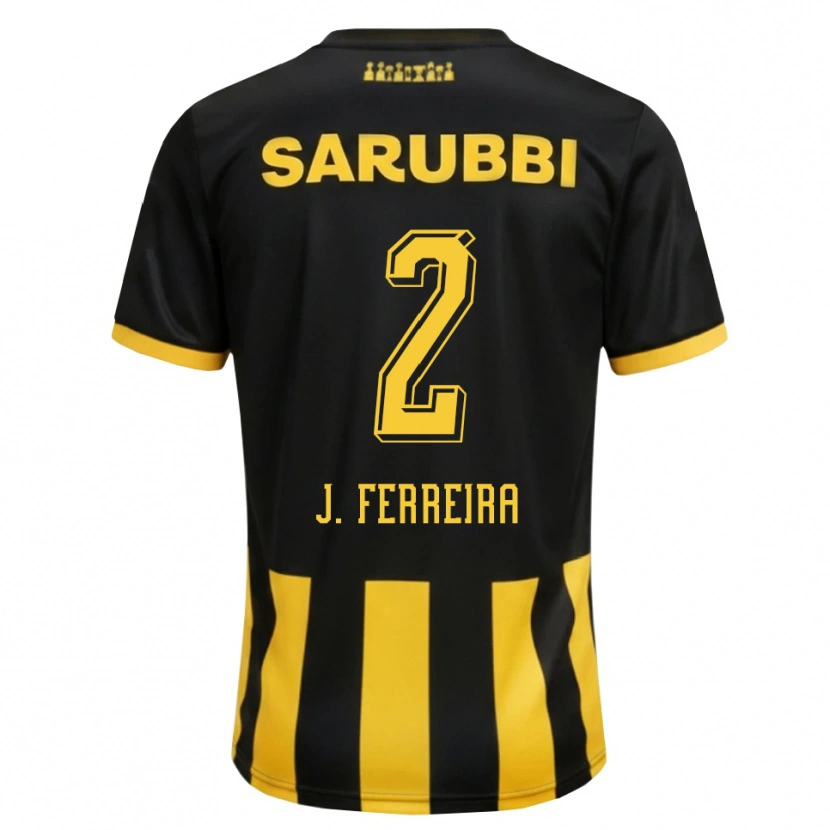 Danxen Hombre Camiseta Joaquín Ferreira #2 Negro Amarillo 1ª Equipación 2026/27 La Camisa México