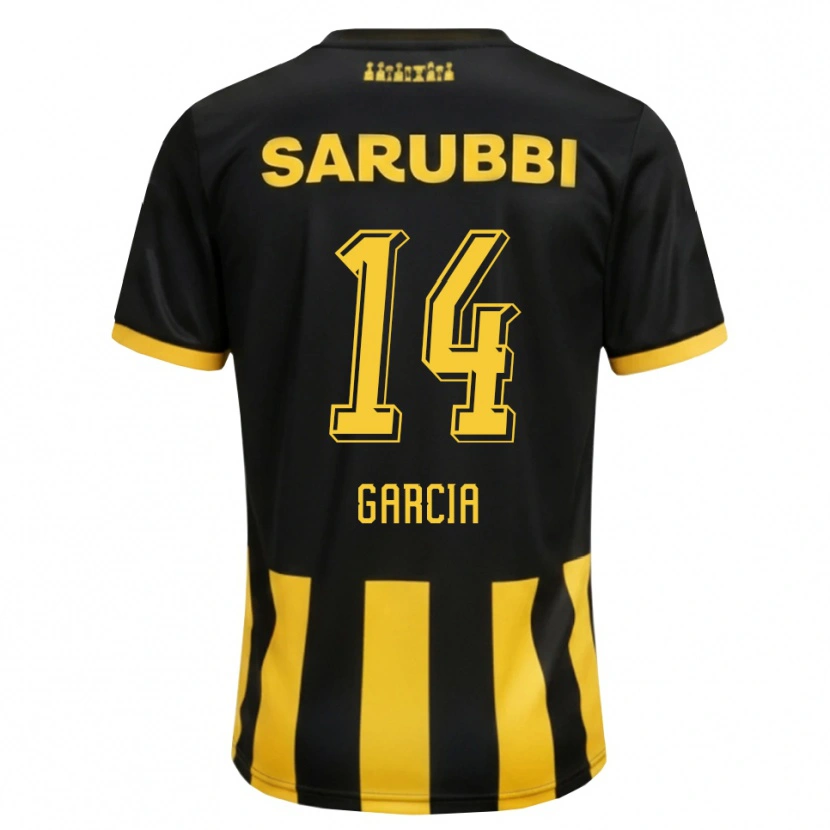 Danxen Hombre Camiseta Damián García #14 Negro Amarillo 1ª Equipación 2026/27 La Camisa México