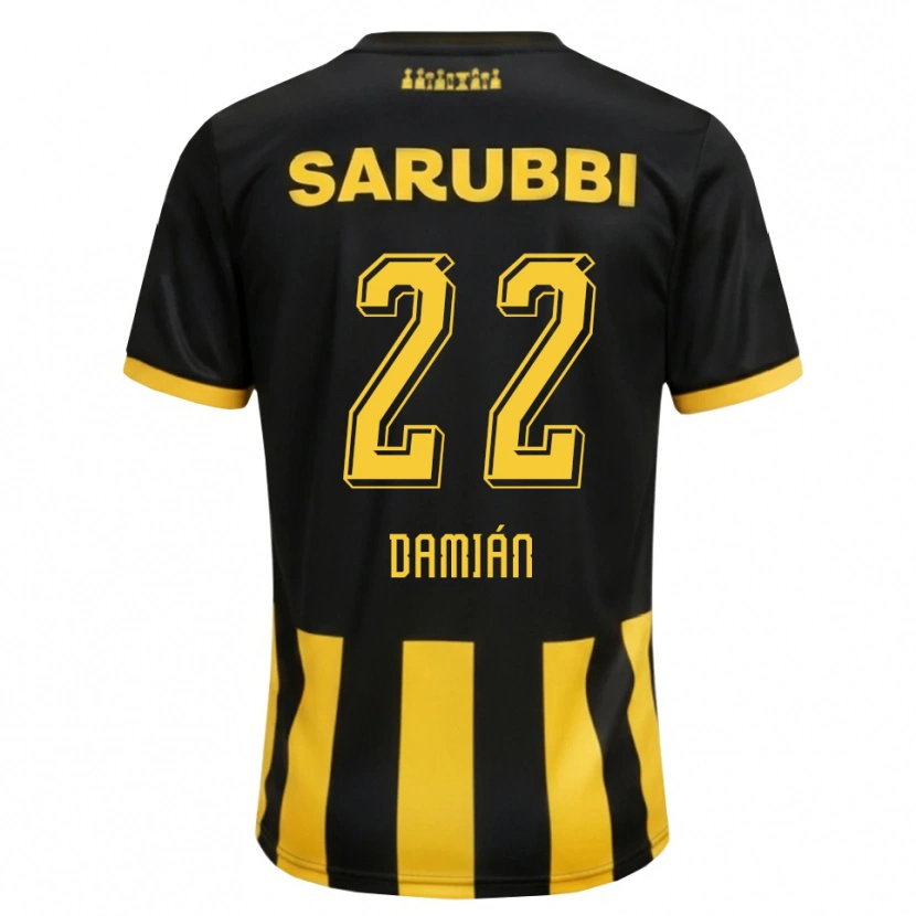 Danxen Hombre Camiseta Damián Suárez #22 Negro Amarillo 1ª Equipación 2026/27 La Camisa México