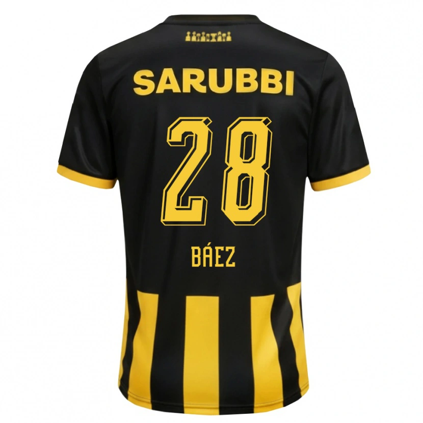 Danxen Hombre Camiseta Jaime Báez #28 Negro Amarillo 1ª Equipación 2026/27 La Camisa México