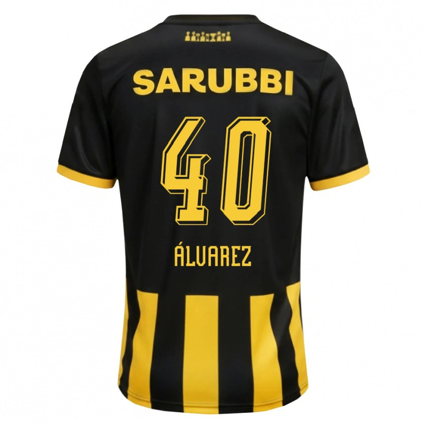 Danxen Hombre Camiseta Brandon Álvarez #40 Negro Amarillo 1ª Equipación 2026/27 La Camisa México