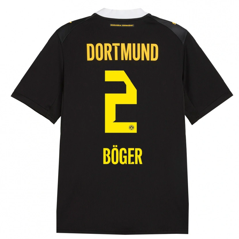 Danxen Hombre Camiseta Mia Böger #2 Negro Rojo Amarillo 2ª Equipación 2026/27 La Camisa México