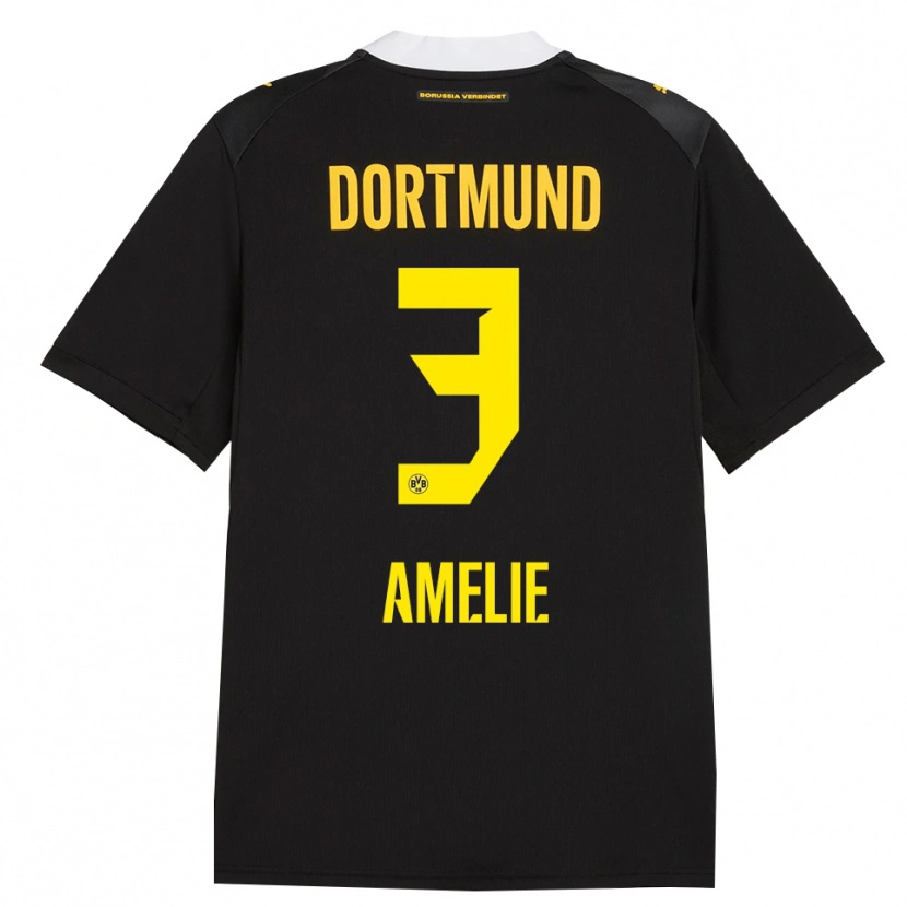 Danxen Hombre Camiseta Berger Amelie #3 Negro Rojo Amarillo 2ª Equipación 2026/27 La Camisa México
