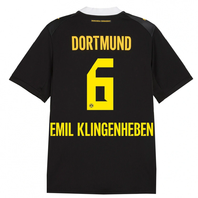 Danxen Hombre Camiseta Maximilian Emil Klingenheben #6 Negro Rojo Amarillo 2ª Equipación 2026/27 La Camisa México