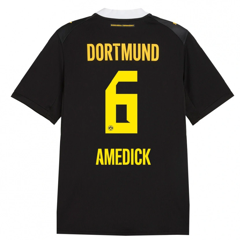 Danxen Hombre Camiseta Maik Amedick #6 Negro Rojo Amarillo 2ª Equipación 2026/27 La Camisa México