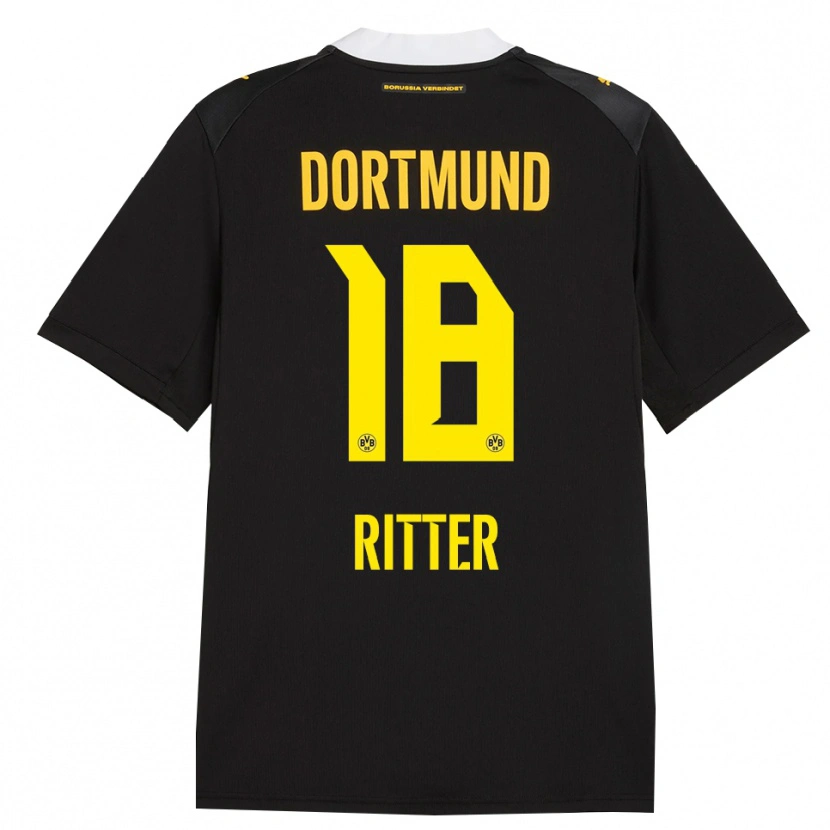 Danxen Hombre Camiseta Roméo Ritter #18 Negro Rojo Amarillo 2ª Equipación 2026/27 La Camisa México