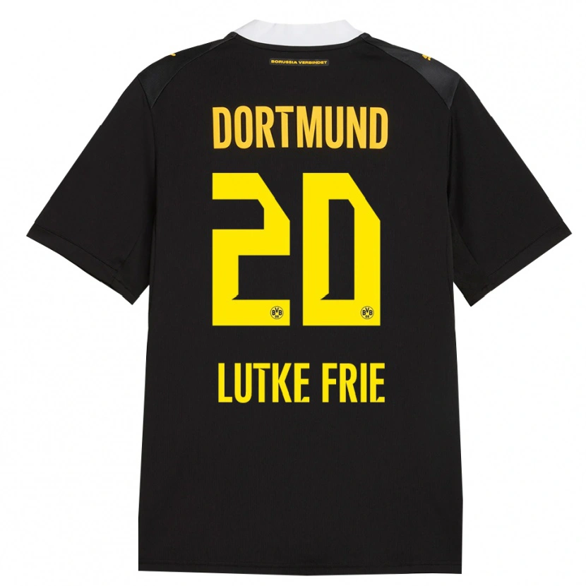 Danxen Hombre Camiseta Dennis Lutke-Frie #20 Negro Rojo Amarillo 2ª Equipación 2026/27 La Camisa México