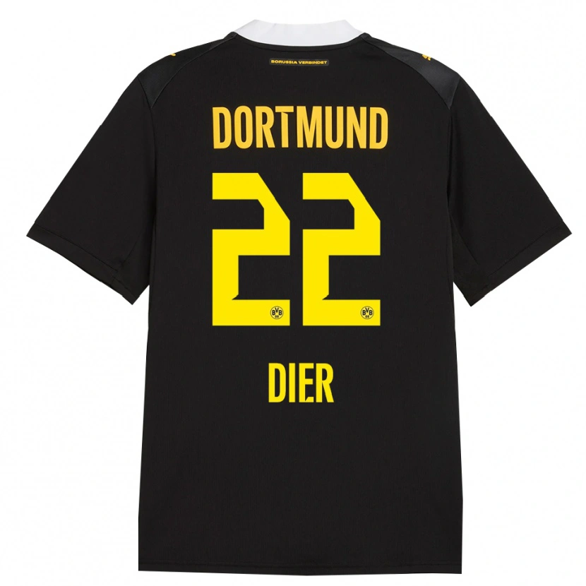 Danxen Hombre Camiseta Henrik Dier #22 Negro Rojo Amarillo 2ª Equipación 2026/27 La Camisa México