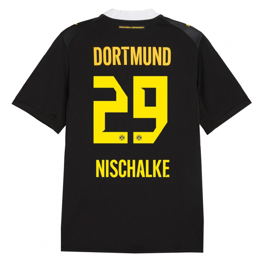 Danxen Hombre Camiseta Jermain Nischalke #29 Negro Rojo Amarillo 2ª Equipación 2026/27 La Camisa México
